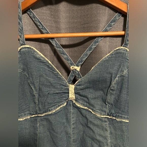 Rewind Bohemian Denim Dress - Picture 3 of 7